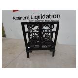Cast Iron Book Holder and Mini Cast Iron Stove Decorative Pieces