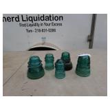 Vintage Glass Insulators - Lot of 5