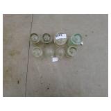 Lot of 9 Vintage Glass Insulators with Reference Book
