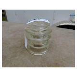 Lot of 9 Vintage Glass Insulators with Reference Book