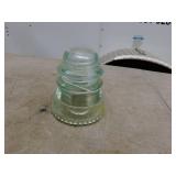 Lot of 9 Vintage Glass Insulators with Reference Book