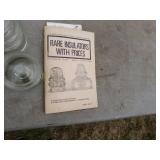 Lot of 9 Vintage Glass Insulators with Reference Book