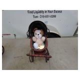 Lot of Vintage Decorative Strollers with Dolls & Teddy Bears