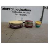 Colorful Ceramic Dinnerware Set - 28 Pieces