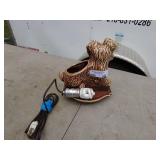 Vintage Ceramic Dog Lamp