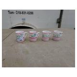 Set of 4 Caleca Hand-Painted Mini Mugs - Made in Italy