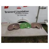 Lot of 3 Vintage Metal Tractor Seats