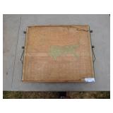 Vintage United States Land Survey Map with Wood Frame