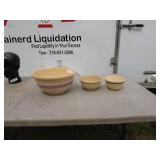Set of 3 Oven Ware Mixing Bowls USA
