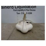 Vintage White Ceramic Swan Planter