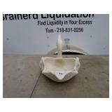 Vintage White Ceramic Swan Planter