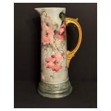 Antique Hand Painted Limoges Tankard / Antique Hand Painted WG & Co William Guerin Tankard