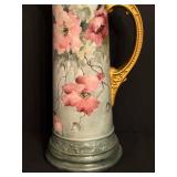 Antique Hand Painted Limoges Tankard / Antique Hand Painted WG & Co William Guerin Tankard