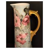 Antique Hand Painted Limoges Tankard / Antique Hand Painted WG & Co William Guerin Tankard