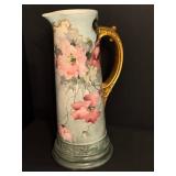Antique Hand Painted Limoges Tankard / Antique Hand Painted WG & Co William Guerin Tankard