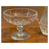Vintage Crystal Beverage Pitcher and Vintage Crystal Compote