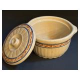 Vintage Red Wing Sponge Band Lidded Casserole Dish