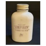 Vintage Milk Glass Tabloid Empirin Compound Bottle