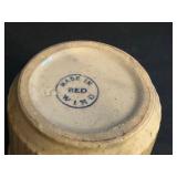 Vintage Red Wing Sponge Band Lidded Dish and Extra Lid