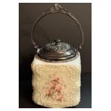 Antique Victorian Wavecrest Biscuit Jar