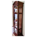Gorgeous Vintage French Style Curio Cabinet in Dark Brown