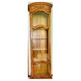 Gorgeous Vintage French Style Curio Cabinet in Dark Brown