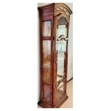 Gorgeous Vintage French Style Curio Cabinet in Dark Brown