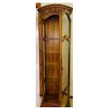 Gorgeous Vintage French Style Curio Cabinet in Dark Brown