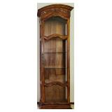 Gorgeous Vintage French Style Curio Cabinet in Dark Brown