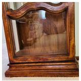 Gorgeous Vintage French Style Curio Cabinet in Dark Brown