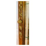 Gorgeous Vintage French Style Curio Cabinet in Dark Brown