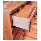 Vintage Ethan Allen Heirloom Nutmeg Maple Desk and Heirloom Bookcase