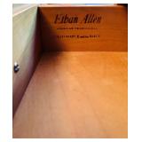 Vintage Ethan Allen Heirloom Nutmeg Maple Desk and Heirloom Bookcase