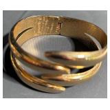 Vintage Runway Deco Monet Collar Necklace, Matching Earrings and Gold Plated Bracelet