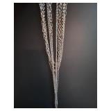 Vintage Silver Plated Tassel Cable Chain