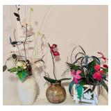 Bright Beautiful Faux Flowers and Unique Vases