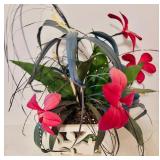 Bright Beautiful Faux Flowers and Unique Vases