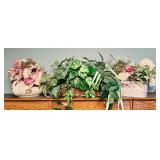 Lovely Home Decor with Faux Flowers and Greens