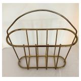 Vintage Brass Literature Stand