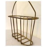 Vintage Brass Literature Stand