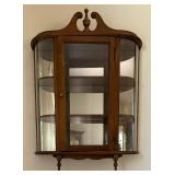 Petite Curved Glass Wall Mounted Display Cabinet