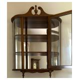 Petite Curved Glass Wall Mounted Display Cabinet