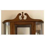 Petite Curved Glass Wall Mounted Display Cabinet