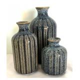 Three Stunning Striped Vases