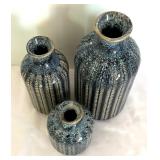 Three Stunning Striped Vases