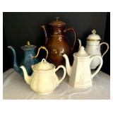Five Vintage Teapots by Georges Briard, Wedgwood, Pfaltzgraff and More!