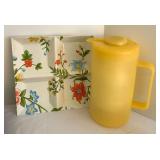 Vintage Floral Ice Bucket, Enamel Plates, Watermelon Bowl, Pitchers, Mugs and More!