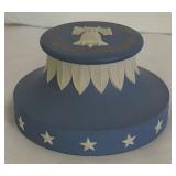 Vintage Wedgwood Petite Plate, Liberty Bell Paperweight & Footed Tumbler