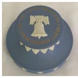 Vintage Wedgwood Petite Plate, Liberty Bell Paperweight & Footed Tumbler