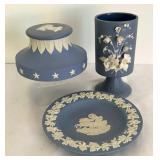 Vintage Wedgwood Petite Plate, Liberty Bell Paperweight & Footed Tumbler